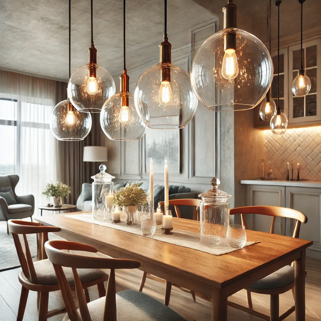 03 - Dining Table Pendant Light Ideas With Glass