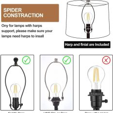 Black Lampshades Drum Crystal Accent Light 3