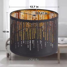 Black Lampshades Drum Crystal Accent Light 4