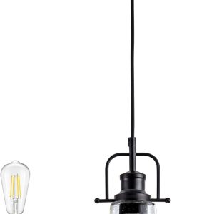 Bubble Glass Shade Industrial Pendant Light 1