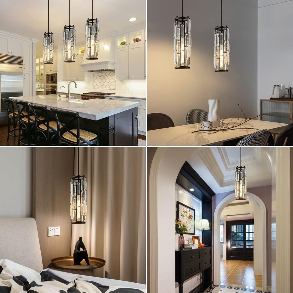 Crystal Pendant Light Modern Mini Fixture 2