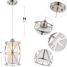 Cylindrical Pendant Light Perfect for Stylish Interiors dimension