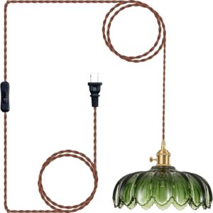 Green Glass Pendant Stylish Lighting Fixture 1