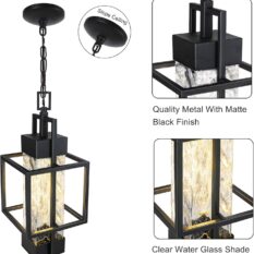 Hanging Lantern Fixture Adds Timeless Elegance details