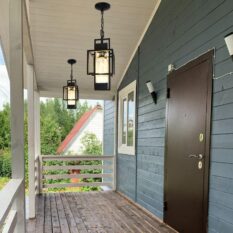 Hanging Lantern Fixture Adds Timeless Elegance patio