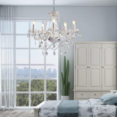 Illuminate Your Room With A Crystal Chandelier bed room