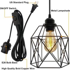 Industrial Vintage Hanging Light Fixture Design details