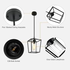Iron Cage Lantern Rustic Decorative Lighting 4