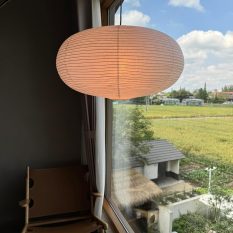 Oblate Lampshade Modern Paper Ceiling Light 3