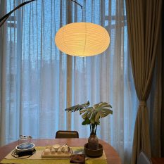 Oblate Lampshade Modern Paper Ceiling Light 4