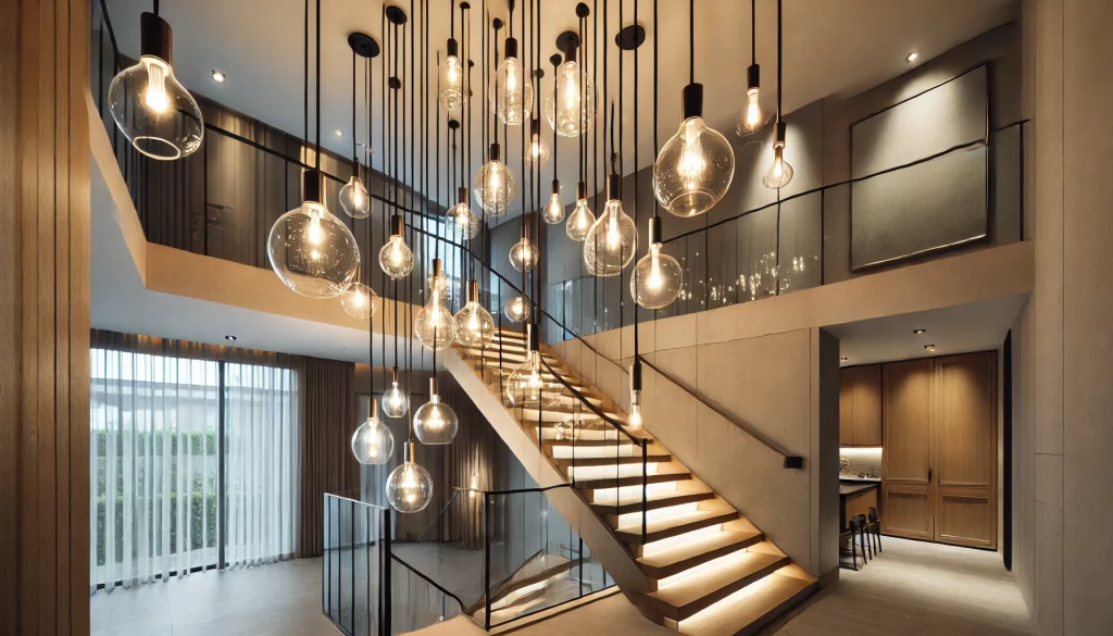 Staircase With Multi-Light Designs - 02