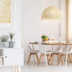 Woven Rattan Fixture Elegant Lighting Solution 2