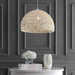 Woven Rattan Fixture Elegant Lighting Solution 4