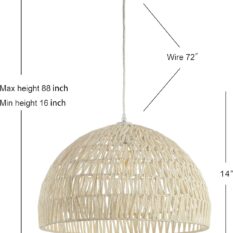 Woven Rattan Fixture Elegant Lighting Solution 5
